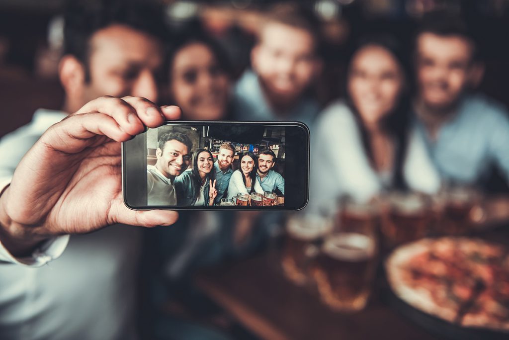 Friends taking a selfie