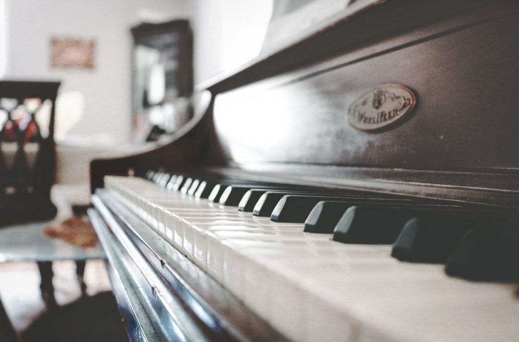 A close view of the keyboard
