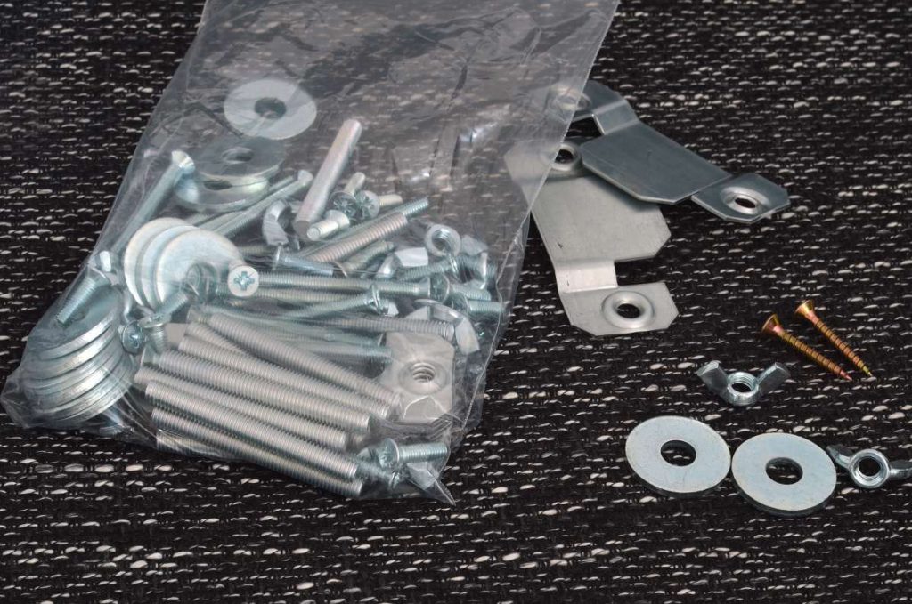Screws and bolts in a sealable bag