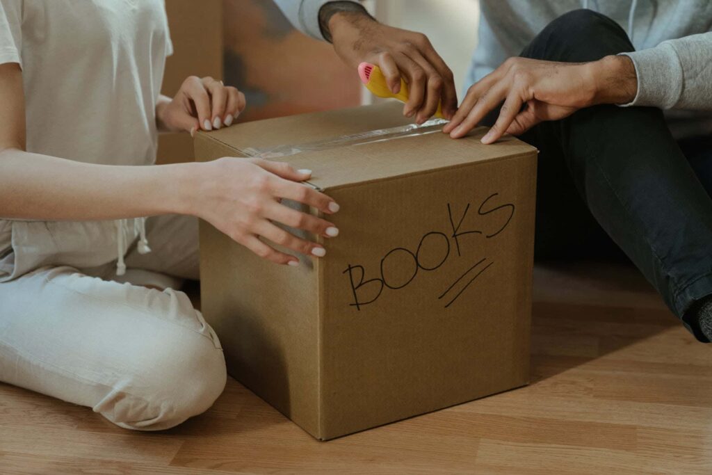 Packing boxes for a move