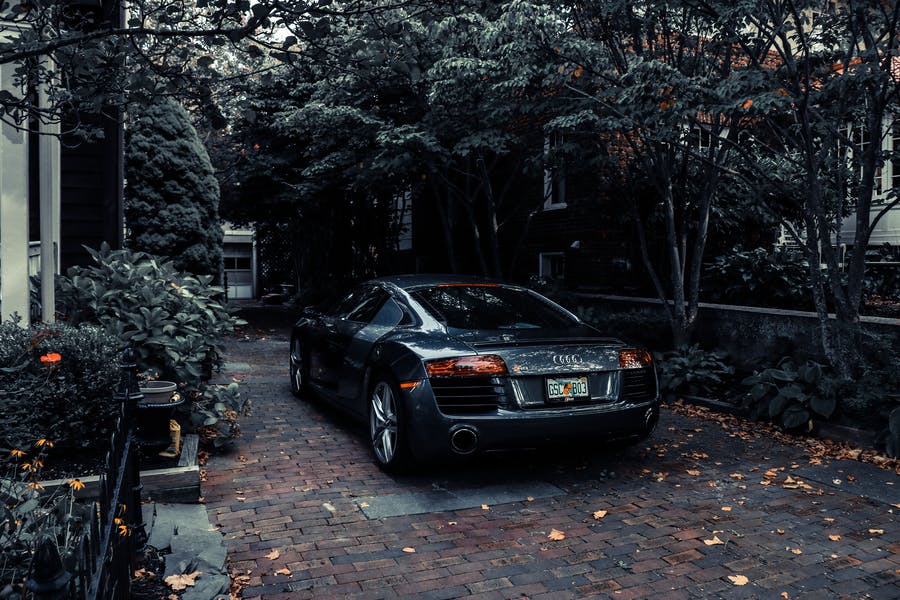 driveway with car