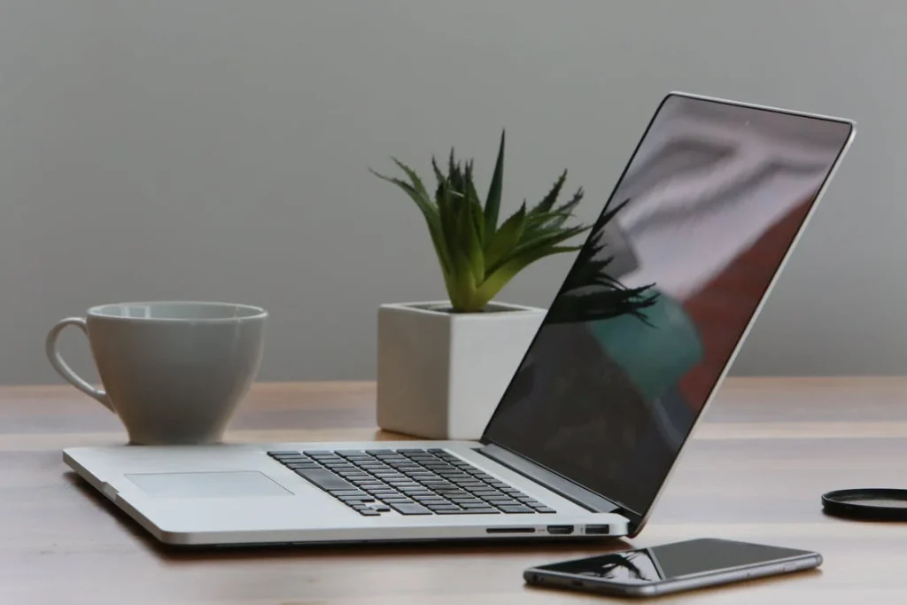 laptop on desk