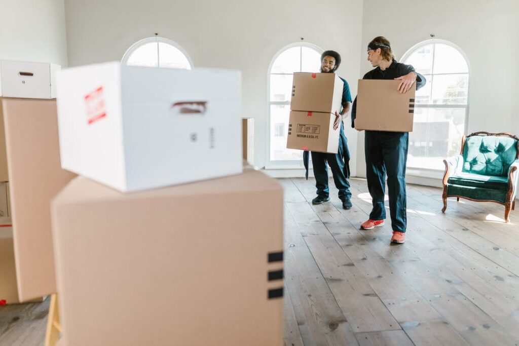 Team of helpful pro movers 
